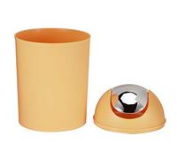 Haofy Mini Bidone della Spazzatura con Coperchio Ribaltabile Design Compatto Rimovibile Materiale PP Durevole per Desktop Giallo 12,2x7,5 Pollici (ORANGE)