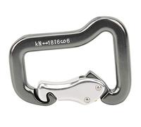 Haofy Mini Gancio con Moschettone in Alluminio, 84x64x12mm, 69g, 18KN, per Arrampicata, Campeggio, Parapendio