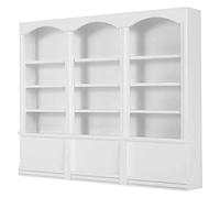 Haofy Mini Libreria Libreria Giocattolo per Mobili Casa di Bambole, Armadio per Esposizioni in Miniatura in Legno Ben Progettato per il Gioco per Bambini (WHITE)