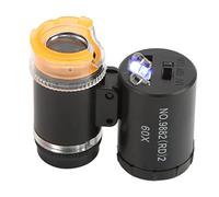 Haofy Mini Microscopio Portatile a LED Ingrandimento 60x per L'identificazione di Gioielli Applicabile a Un'ampia Gamma di Persone Plastica 4 Cm X 3,6 Cm X 2 (#3)