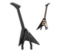 Haofy Mini Modello di Chitarra in Miniatura Axe Heaven, Replica in Legno Naturale, con Supporto e per Accessori Decorativi per Casa delle Bambole