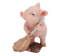 Haofy Mini Statuetta di Maiale in Resina da 3,5 Pollici con Posa Realistica per la Casa, l'ufficio, l'arredamento del Giardino - Affascinante Statuetta Decorativa 1 Pezzo