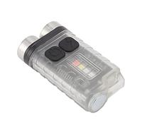 Haofy Mini Torcia Portachiavi V3 900LM 328FT Illuminazione con Doppia modalità LED Torcia Magnetica Ricaricabile USB per Campeggio all'aperto, Escursionismo, Manutenzione, Piccoli Spazi (WHITE)