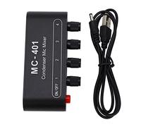 Haofy Mixer per Microfono a Condensatore Compatto con 4 Manopole del Volume Indipendenti per Mixaggio Audio Multisorgente, Ideale per gli Appassionati di Karaoke, Lega di Alluminio