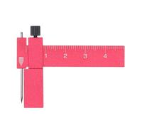 Haofy Modello Tracciatore Parallelo Equidistante Robusto Righello Isometrico Regolabile per attività di Incisione di Precisione Costruzione in Lega di Alluminio per la Realizzazione di Modelli (rosso)