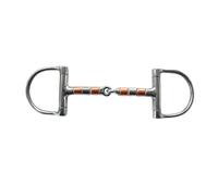 Haofy Morso Snaffle Ad Anello D in Acciaio Inox, Bocchino con Rullo in | Aste Lisce e Lucidate per Pressione Uniforme, Guance Fisse Senza Rischio di Pizzicature, Favorisce la Saliva per