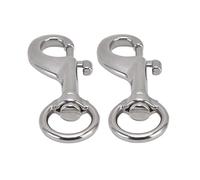 Haofy Moschettone Rotante in Acciaio Inossidabile 316 per Portachiavi Subacquei e Cinghie per Borse, Gancio a Molla a estremità Singola di Grado Marino da 2 Pezzi per Forniture da Esterno