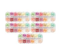 Haofy Nail Art Glitter 5 Scatole con 12 per Scatola Paillettes in Gomma con Frutta per Decorazioni Manicure Fai-da-te Adatte a Festival, Feste, Saggi di Danza