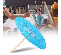 Haofy Ombrello di Carta Fai-da-Te per Bambini Che Dipinge e Disegna, Altezza 29,5 Cm, Materiale in Legno e Carta, Divertente attività Genitore-Figlio (Blue)