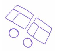 Haofy OmieBox Sostituzione Guarnizione in Silicone, Coperchio Ermetico per Uso Alimentare per Lunch Box per Bambini, Confezione da 2 (PURPLE)