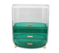 Haofy Organizer per Trucchi in Acrilico Trasparente a 3 Strati per Casa, Bagno, Dormitorio - Organizer per Cosmetici Antipolvere di Grande capacità con Cassetti per Gioielli per la Cura della Pelle
