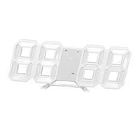 Haofy Orologio da Parete a LED 3D da 9,7 Pollici con Display della Temperatura 12/24 Ore - Sveglia Digitale Dimmerabile Alimentata Tramite USB per Soggiorno, Ufficio, Camera da Letto (parola rossa)