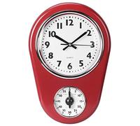 Haofy Orologio da Parete Vintage 60 Minuti Timer Silenzioso con Movimento Sweep per, Ufficio, Camera da Letto, Bagno, Classe