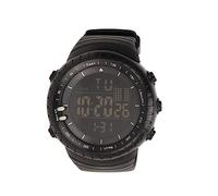 Haofy Orologio Sportivo Elettronico Impermeabile con Luce Notturna e Cinturino a Sgancio Rapido per Tutte le attività All'aperto, Gomma ABS e Acciaio Inossidabile, Schermo Grande (BLACK)