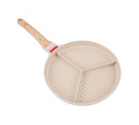 Haofy Padella per la Colazione Antiaderente 2 in 1 Griglia Divisa per Uova e Bistecche Versatile per Frittate Pancetta Pancake Compatibile con Piani Cottura a Induzione a Gas