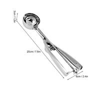 Haofy Paletta per Gelato in Acciaio Inossidabile con di Attivazione Ergonomico e Scavatrice Manuale per Gelato a Molla Rinforzata per Piccola, Vita in, Uso Quotidiano (6 cm)