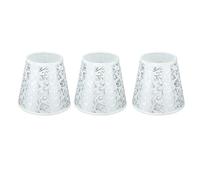 Haofy Paralume in Tessuto di Alta qualità per Lampadina E14 9 Cm in Alto 14 Cm in Basso 13 di Altezza - Paralume a Clamp/Holder con Clamp/Holder per Arredamento Camera da Letto Studio Hotel (SILVER)