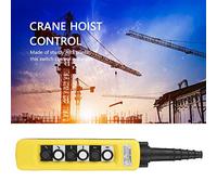 Haofy Paranco a Catena per Gru Controller Interruttore a Pulsante Durevole per Pendente di Sollevamento 6 Pulsanti, Materiale ABS Bianco e per di Controllo del Paranco