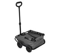 Haofy Passeggino Pieghevole per Animali Domestici Multifunzionale Carrello Pullubile 4 Ruote per Campeggio, Telaio in Metallo (GREY)