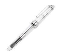 Haofy Penna Stilografica Acrilica Trasparente per Viaggi di Lavoro, Documenti di Firma, Viaggi e Calligrafia, Penna Stilografica Fine con anch'io per la Scrittura Regolare, Pen Tascabile con