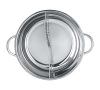 Haofy Pentola a Doppio Sapore in Acciaio Inossidabile Hot Pot, Compatibile con Induzione Spessa, Facile da Pulire, Perfetta per Riunioni di Famiglia e Nonni (30 cm)