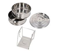 Haofy Pentola a Vapore in Acciaio Inossidabile 304 a 2 Livelli Impilabile con Coperchio Sana, Conserva Nutrienti, Sapore, Consistenza per Pasti in Famiglia, Piccole Cucine, Vita in