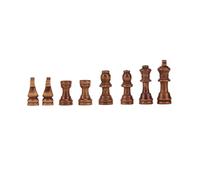 Haofy Pezzi degli Scacchi in Legno Realizzati a Mano per Adulti e Bambini Set da 32 Pezzi con Re da 2,17 Pollici Resistente e Portatile per Strategie Domestiche