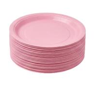Haofy Piatti Piani Biodegradabili da 9 Pollici, Stoviglie Usa e Getta per | Stoviglie per Feste, Blocco di Grasso per Pizza con Pollo Fritto, Barbecue Senza Crolli Fradici, Picnic, Forniture per