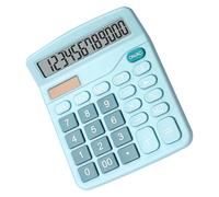 Haofy Piccola Calcolatrice a Energia Solare Accessorio da Scrivania Carino e Alla Moda per Uso Scolastico a Casa degli Studenti (BLUE)