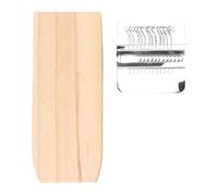 Haofy Piccolo Telaio per Tessitura 12 Ganci con Struttura in Metallo e Legno Strumento Portatile per Rammendo per Calzini, Riparazione di Vestiti, Progetti di Maglieria Fai da Te