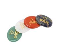 Haofy Pietre Equilibranti Reiki, Set da 4 Pezzi, in Liscio e Lucido, Formato Palmo, per Meditazione, Guarigione dei Chakra, Sollievo Dallo Stress Quotidiano