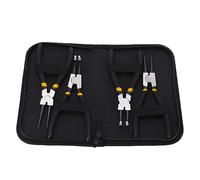 Haofy Pinza per Anelli Elastici, Set di 4 Pinze per Anelli Elastici con Ganascia Piegata Diritta, Caricata a Molla per Carichi Pesanti, per la Rimozione e l'installazione dell'anello di Sicurezza