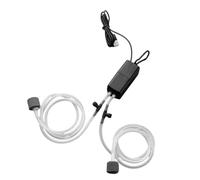 Haofy Pompa d'aria per Acquario USB, Pompa di Ossigeno per Pesci ABS Compatta, Mini Gorgogliatore d'aria a Doppia Uscita Ultra Silenzioso per Piccoli Acquari e Acquariofilia per Auto (BLACK)