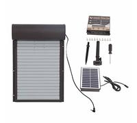 Haofy Porta Automatica per Pollaio Ad Energia Solare Tenda Avvolgibile in Metallo Porta per Pollaio con Timer per Pollo Anatra Pollame Pollo Apriporta