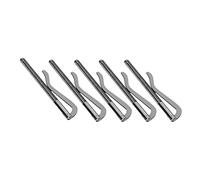Haofy Porta di Morsetto in Denaro di Acciaio Elettroplato Ad Alta Durezza Primavera 85 Mm per Tasca in Pelle, Resistente, Stanza, 5 Pezzi per Uomini Donne, Antico Seno - Bronzo Dorato (BLACK)