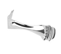 Haofy Porta di Troia Curva per Chitarra in Metallo in Metallo per il Risonatore a 4 Corde F14 Color Argento, Liscio e Rifiutato