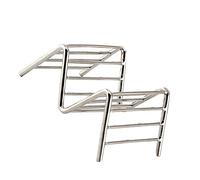 Haofy Porta Taco a Forma di V, Supporto per Taco in Acciaio Inossidabile per Servire Facilmente, Porta Alimenti Versatile con 3-4 Griglie, Ideale per e Hot Dog Nelle Feste in Casa (1-2 griglie