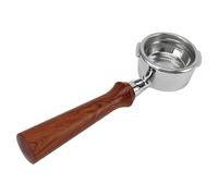Haofy Portafilter a Doppio Orecchio, Senza Fondo con Manico Senza Fondo in Acciaio Inossidabile per Classico, Cesto Al Filtro del caffè Che Migliora il Sapore di caffè per il Classico del Bambino,
