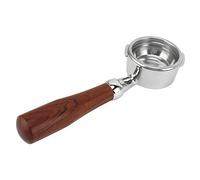 Haofy Portafilter a Doppio Orecchio, Senza Fondo con Manico Senza Fondo in Acciaio Inossidabile per Classico, Cesto Al Filtro del caffè Che Migliora il Sapore di caffè per il Classico del Bambino,