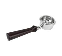 Haofy Portafilter a Doppio Orecchio, Senza Fondo con Manico Senza Fondo in Acciaio Inossidabile per Classico, Cesto Al Filtro del caffè Che Migliora il Sapore di caffè per il Classico del Bambino,