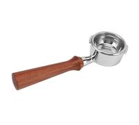 Haofy Portafilter a Doppio Orecchio, Senza Fondo con Manico Senza Fondo in Acciaio Inossidabile per Classico, Cesto Al Filtro del caffè Che Migliora il Sapore di caffè per il Classico del Bambino,