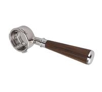 Haofy Portafiltro Senza Fondo da 58 Mm in Acciaio Inossidabile con Manico in Legno Massiccio per Macchina da caffè Barsetto, Design a 3 Orecchie per un'estrazione Uniforme dell', una Facile (#2)