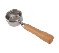 Haofy Portalisti per Pavimenti in Acciaio Inossidabile da 58 Mm con Doppio Design Auricolare per Macchina da caffè Portafilter del caffè a Manico in Legno per il Classico Italiano (Stile 2)
