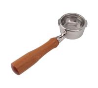 Haofy Portalisti per Pavimenti in Acciaio Inossidabile da 58 Mm con Doppio Design Auricolare per Macchina da caffè Portafilter del caffè a Manico in Legno per il Classico Italiano (Stile 4)