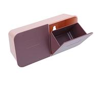 Haofy Portapunte Q da Parete per Organizer per Trucchi, Plastica ABS, Design Staccabile, Contenitore Salvaspazio per Cotton Fioc per Uso in Bagno (Rosa Viola)