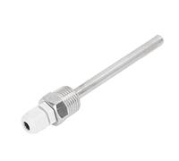 Haofy Pozzetto Termometrico per Sonda Sensore Temperatura Solare, Pozzetto Termometrico in Acciaio Inossidabile da 100 Mm con Copertura in ABS Impermeabile, di Dimensioni Standard