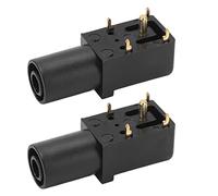 Haofy Presa a Banana di Sicurezza di Tipo Saldato per Connettore per Montaggio su PCB CAT Ⅱ 1000 V, Presa a Banana da 2 Pezzi da 4 Mm per Multimetri di Rilevamento della Tensione (BLACK)