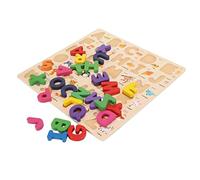 Haofy Puzzle con Alfabeto in Legno Giocattolo Cognitivo Educativo per L'apprendimento dei Bambini Gioco da Tavolo con 26 Lettere per Bambini Dai 3 Anni in su, Materiale in Tiglio