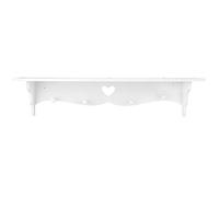 Haofy PVC Scaffale a Parete a Forma D'amore Vuoto Affermatura Facile da Installare, Adatto per Soggiorno, Camera da Letto, Background Televisivo [bianco, 23,2 * 3.9 * 5.1in]