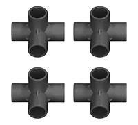 Haofy PVC Tube -Covers 6 Percorsi Collegamento del Gomito per Tubi, Mobili e Giunti Serra 10pcs Set (Black)